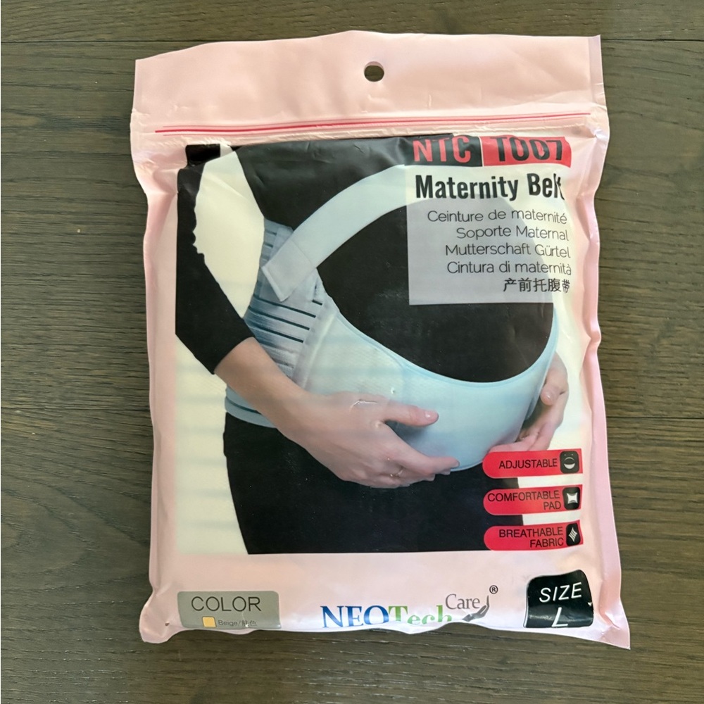 Maternity belt size large (color beige) sealed package